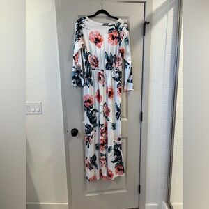 Floral Long Sleeve Maxi Dress